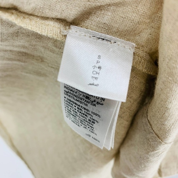 PAOLA ALBERDI Women's size S The Drop Linen Lagenlook Beige Long Vest Jacket Top - Picture 7 of 8